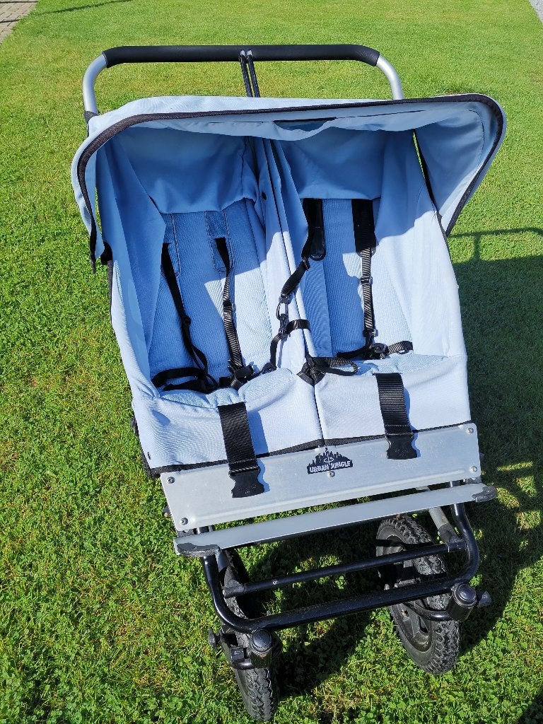 Urban Jungle tweelingbuggy lichtblauw, Kinderen en Baby's, Buggy's, Ophalen, Gebruikt, Overige merken, Duomodel