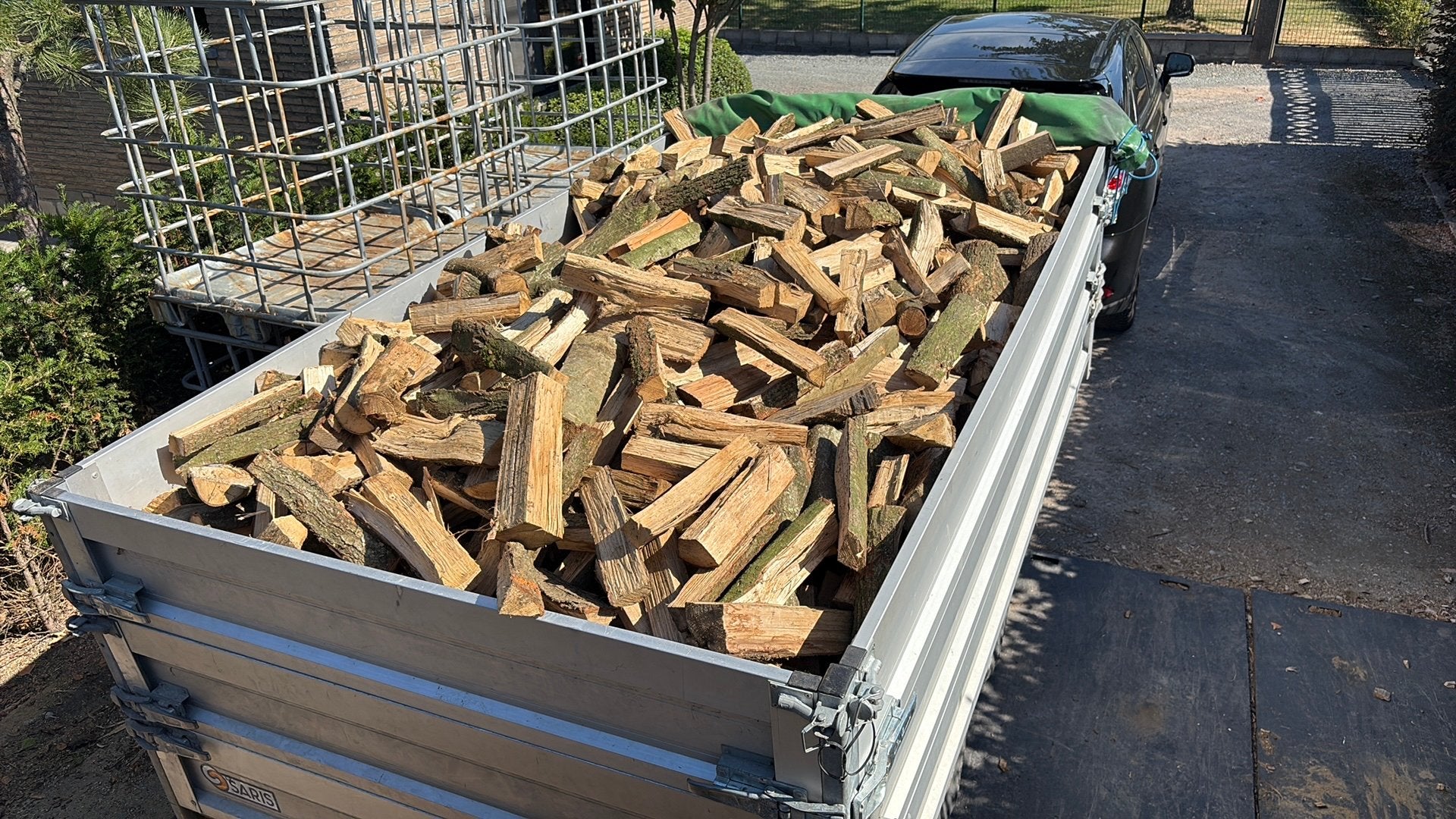 5 kuub droog brandhout eiken, Enlèvement