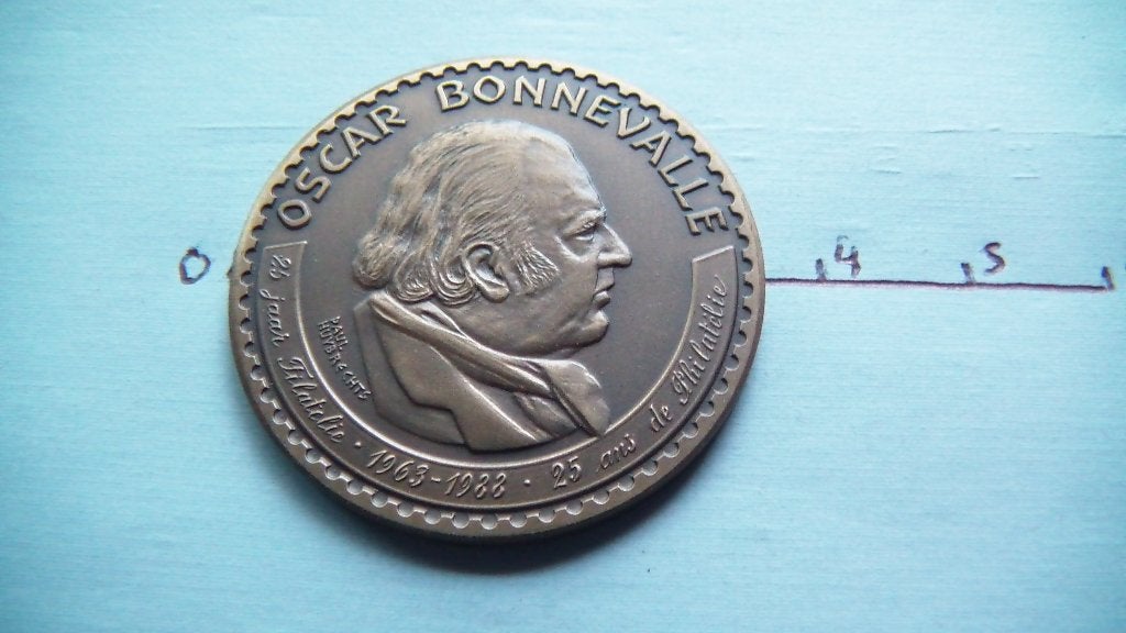 médaille oscar bonnevalle 1988, Ophalen