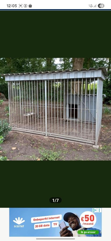 hondenhok met slaaphok, Dieren en Toebehoren, Ophalen, Gebruikt, Hondenhok