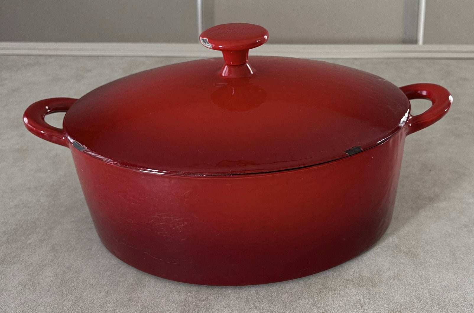 Cocotte en fonte émaillée, Ophalen, Gebruikt, Gietijzer, Braadpan