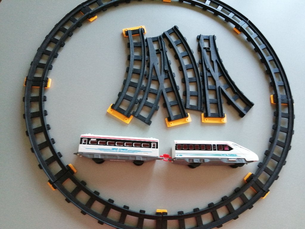 mooie trein + treinsporen, Ophalen of Verzenden, Zo goed als nieuw, Jongen of Meisje