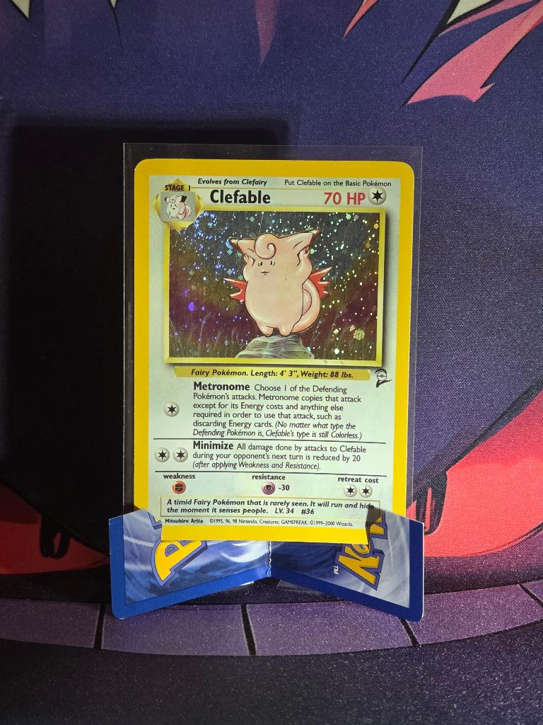 Pokémon Clefable Holo 1/64 Jungle Set, Hobby en Vrije tijd, Verzamelkaartspellen | Pokémon, Ophalen of Verzenden, Foil
