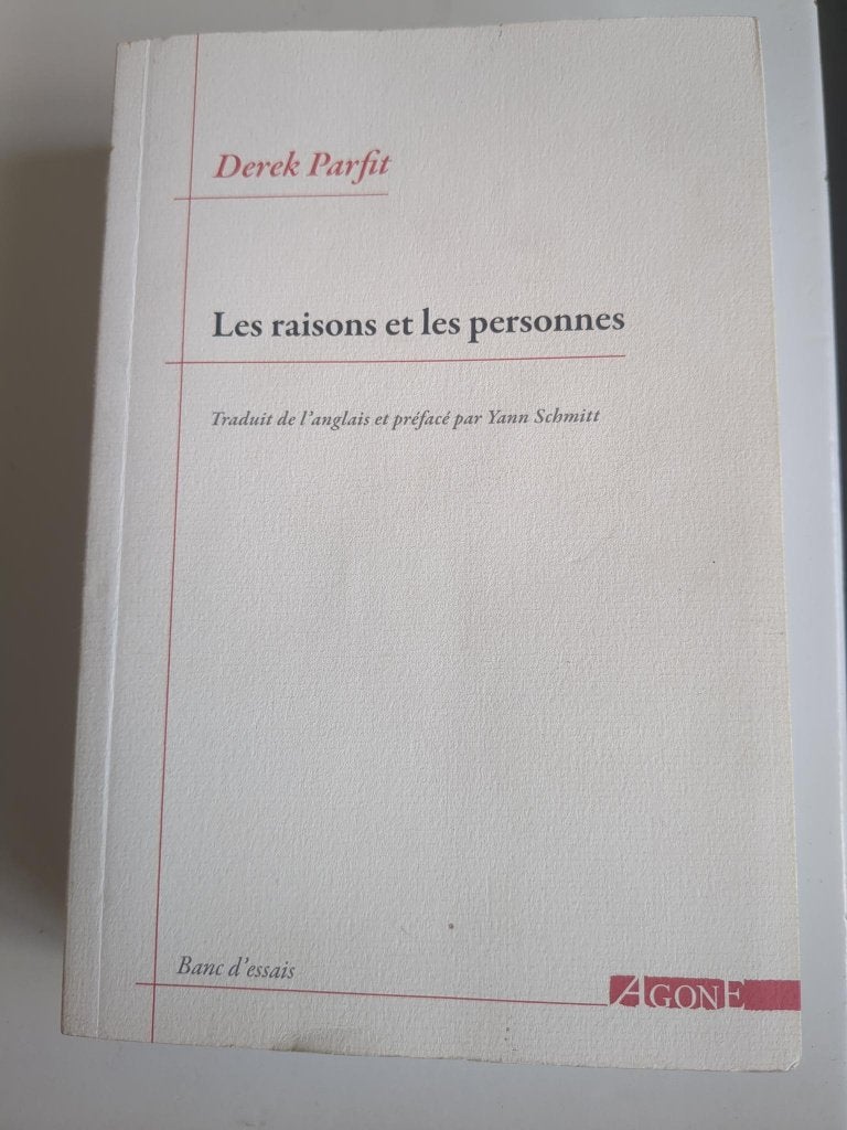 Derek Parfit : "Les raisons et les personnes", Boeken, Filosofie, Gelezen, Derek Parfit, Wijsbegeerte of Ethiek, Ophalen of Verzenden