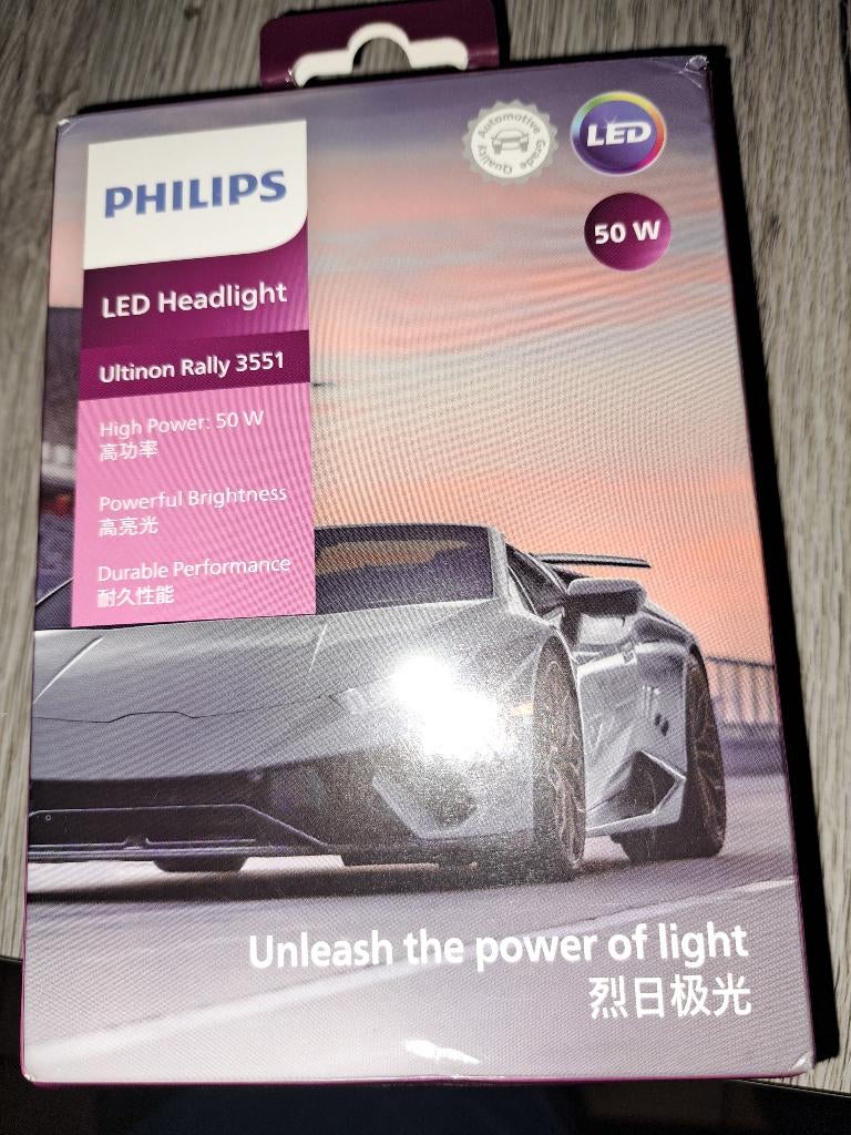 2 Philips H7 LED-koplampen, Auto-onderdelen, Verlichting, Ophalen, Nieuw