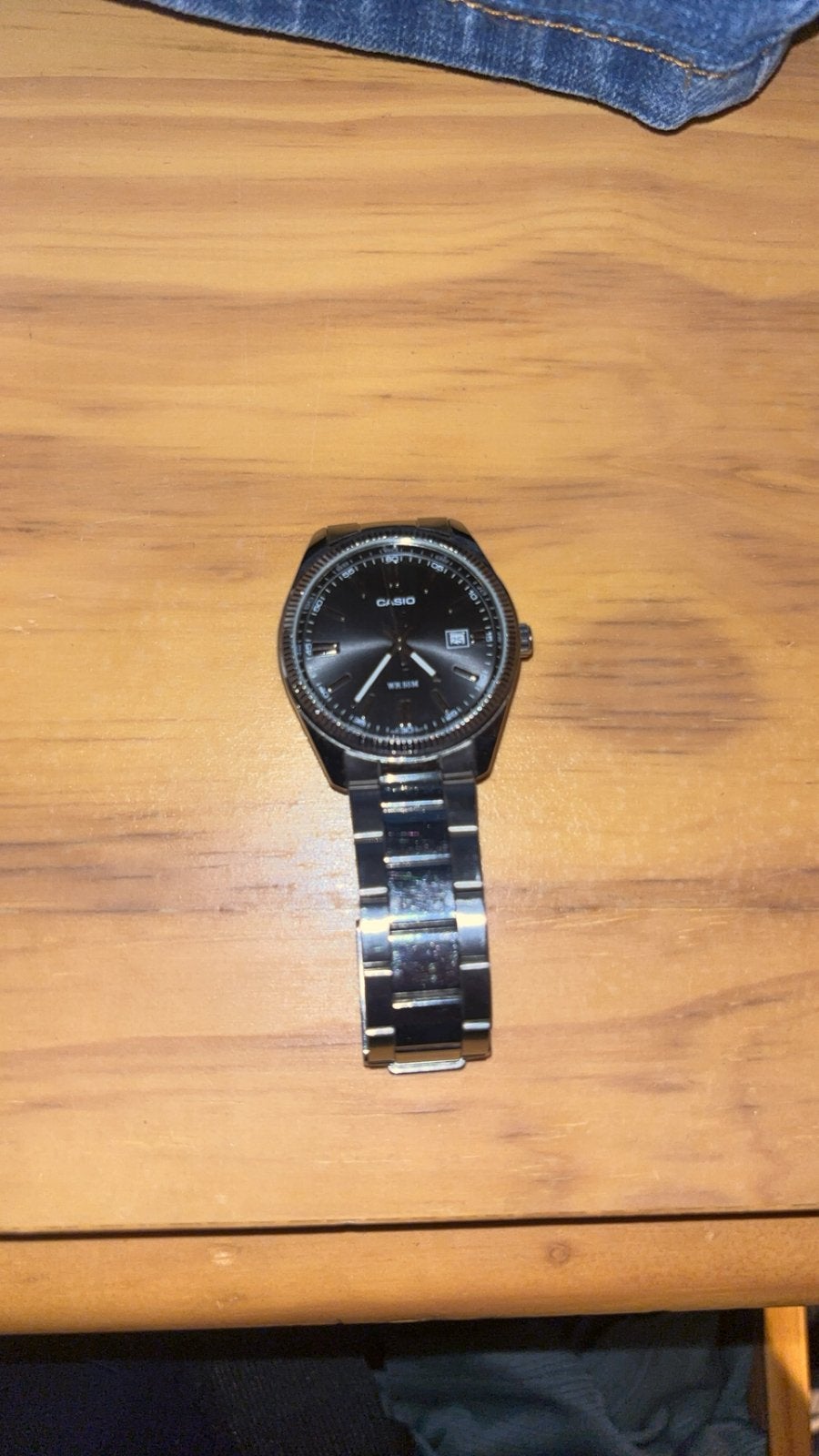Casio MTP-1302PD-1A1VEF Heren Horloge, Handtassen en Accessoires, Gebruikt, Polshorloge, Ophalen of Verzenden, Zilver