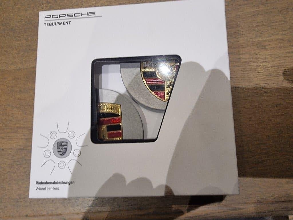 Porsche wielnaafkappen grijs, Auto diversen, Ophalen, Gebruikt