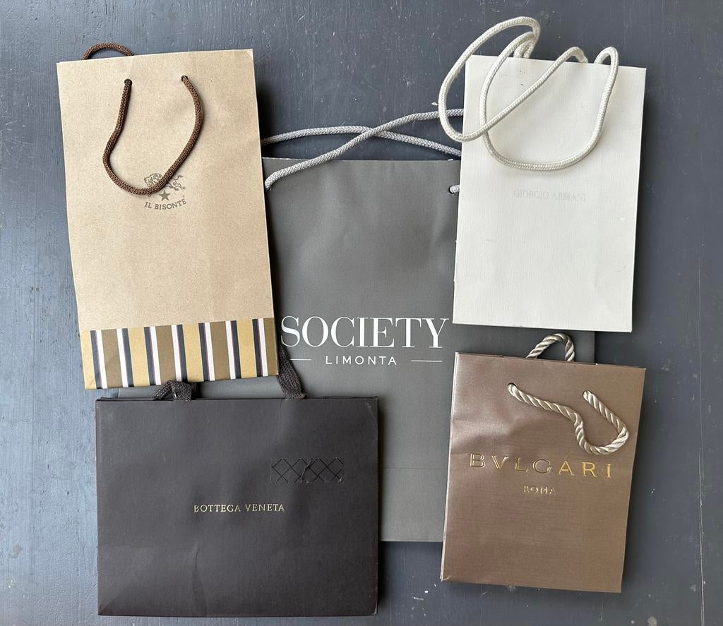 Sacs en papier de luxe de différentes marques italiennes, Enlèvement ou Envoi, Comme neuf