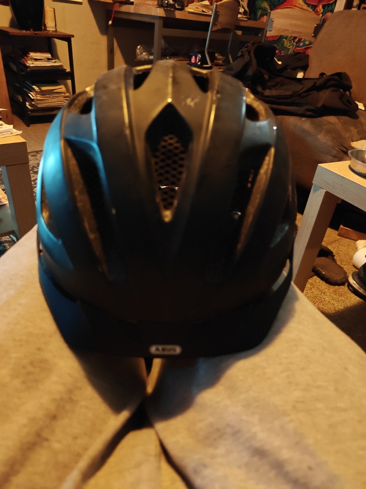 fietshelm van merk Abus, Fietsen en Brommers, Ophalen of Verzenden, Gebruikt, M, ABUS