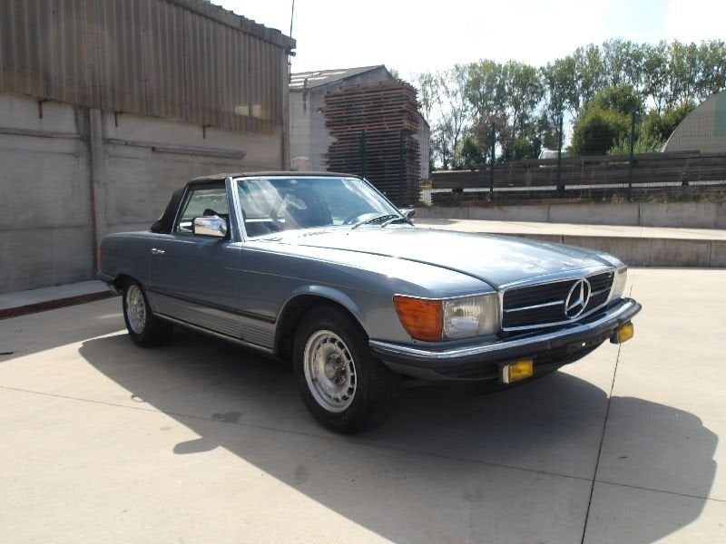MERCEDES-BENZ 280 SL R 107 BENZINE 10/77, Automaat, Overige modellen, Lederen bekleding, Blauw