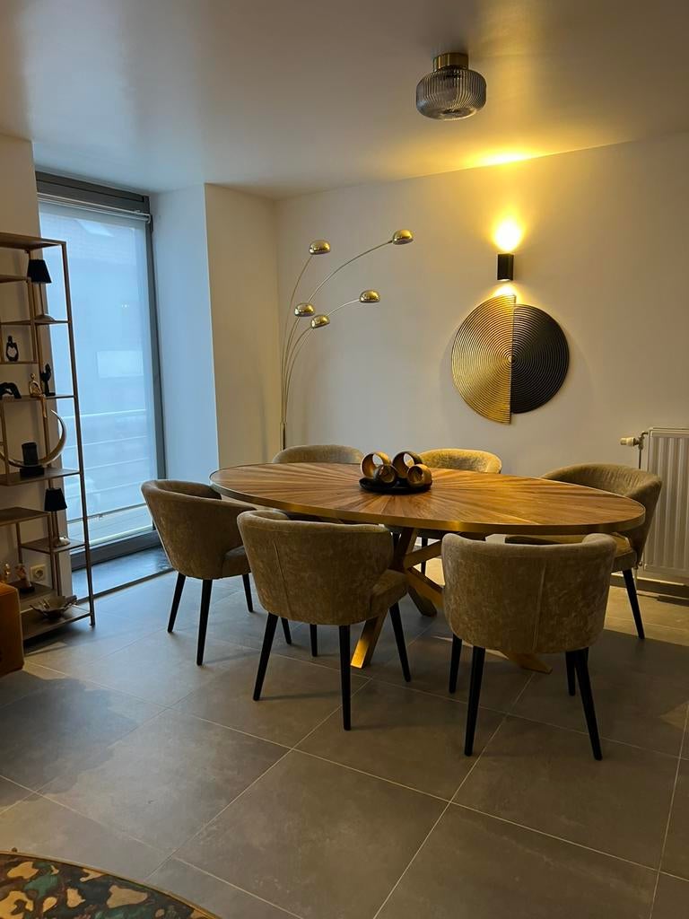 Salle à manger avec une table et 6 chaises, Maison & Meubles, Enlèvement, Comme neuf