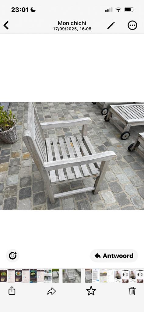 Tuinset teak, Tuin en Terras, Ophalen, Gebruikt, 8 zitplaatsen, Tuinset