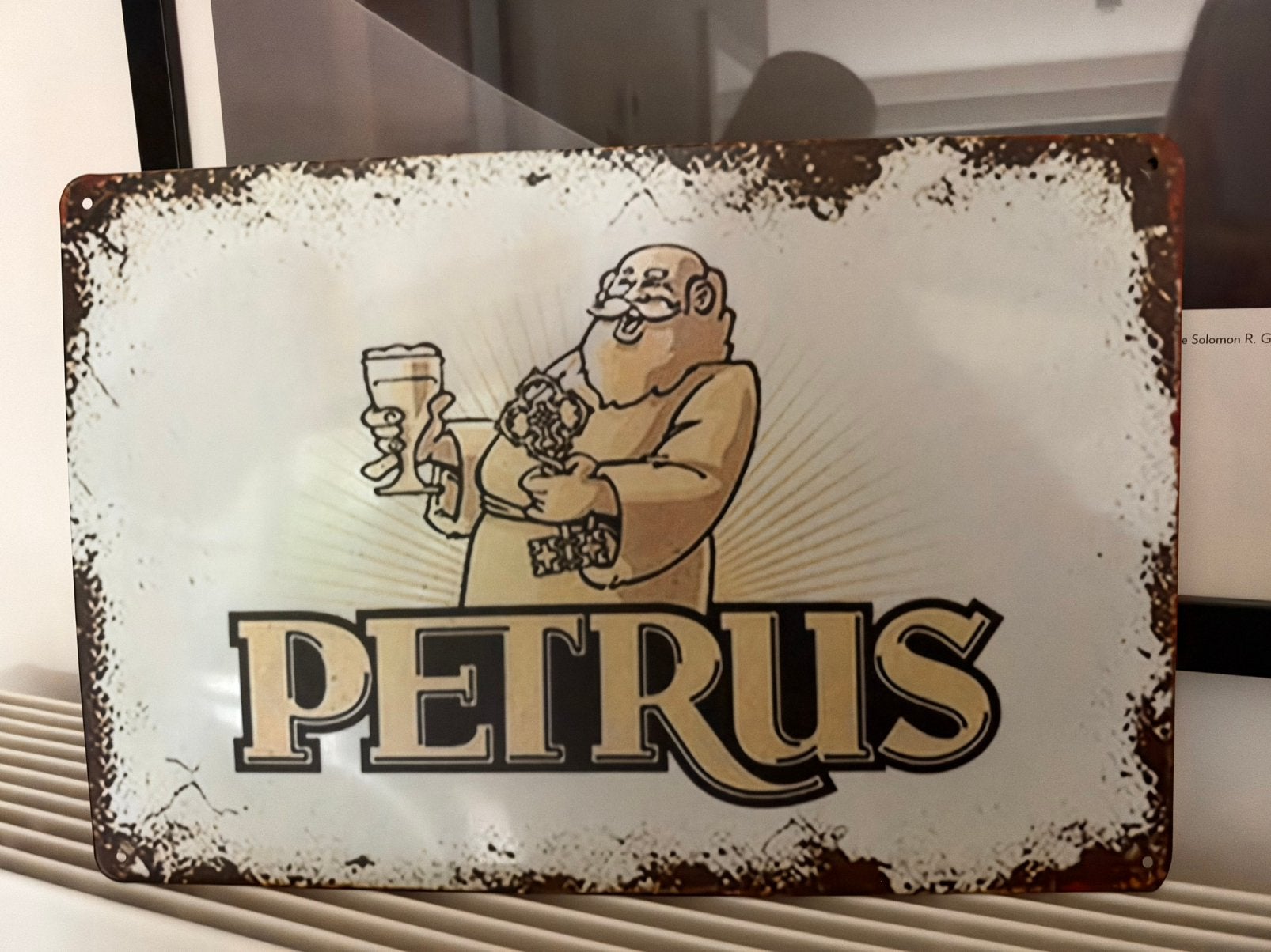 Panneau d'affichage en métal Petrus, Enlèvement ou Envoi, Comme neuf, Panneau publicitaire