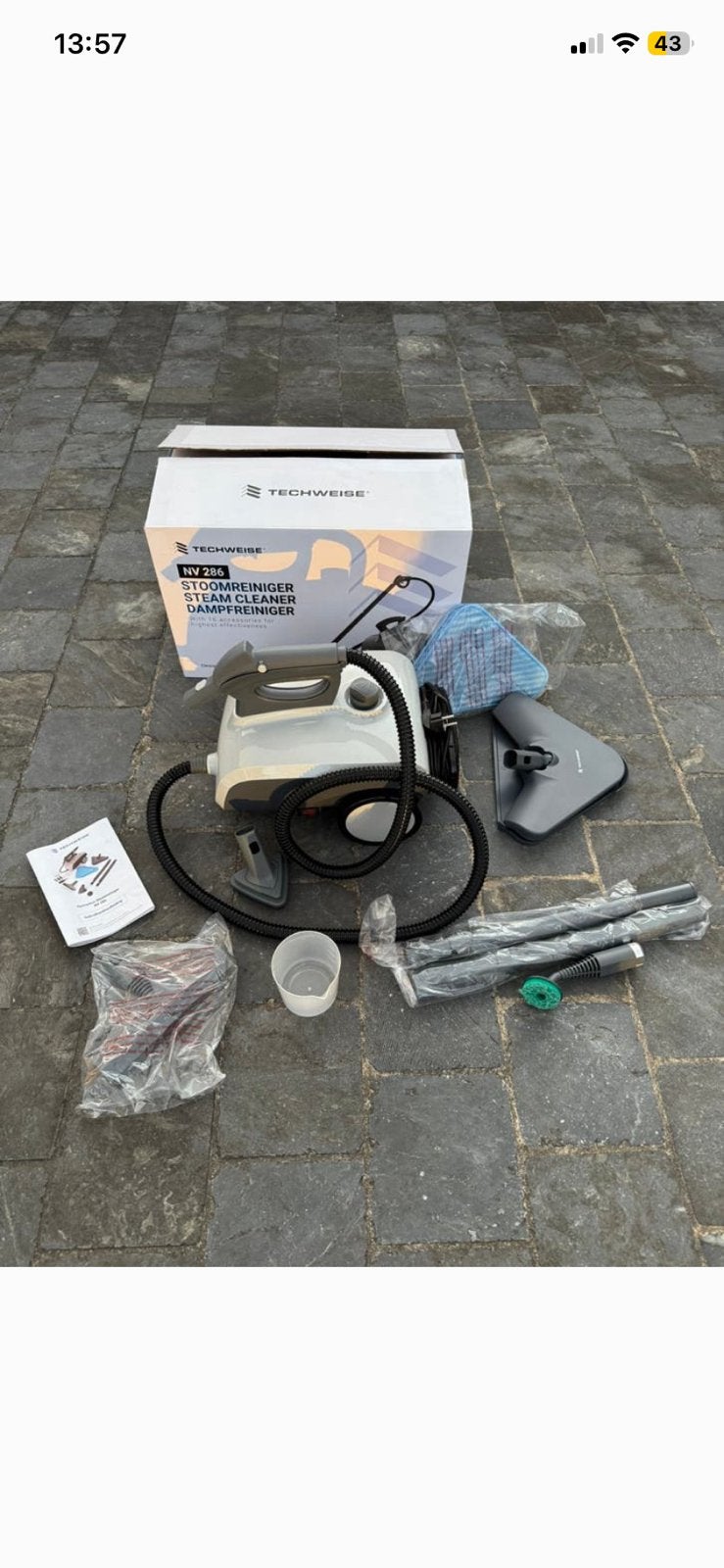 TechWeise NV286 stoomreiniger te koop, Doe-het-zelf en Bouw, Gereedschap | Schuurmachines, Ophalen of Verzenden, Zo goed als nieuw