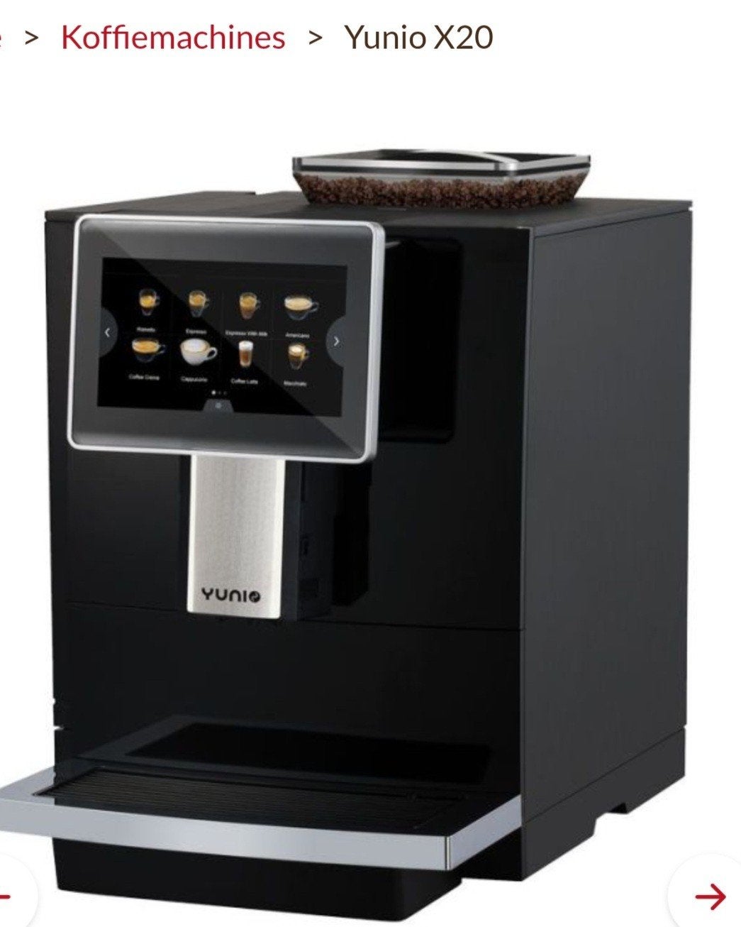 Machine à café professionnelle avec refroidissement du lait, Enlèvement