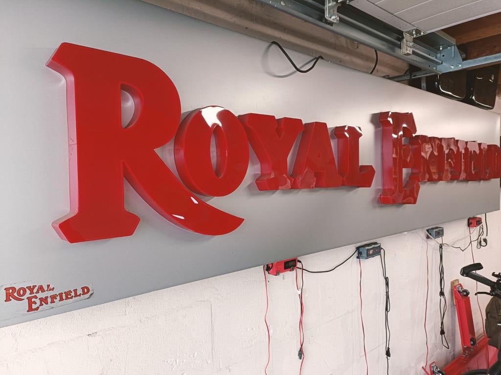 Royal enfield reclamebord, Particulier