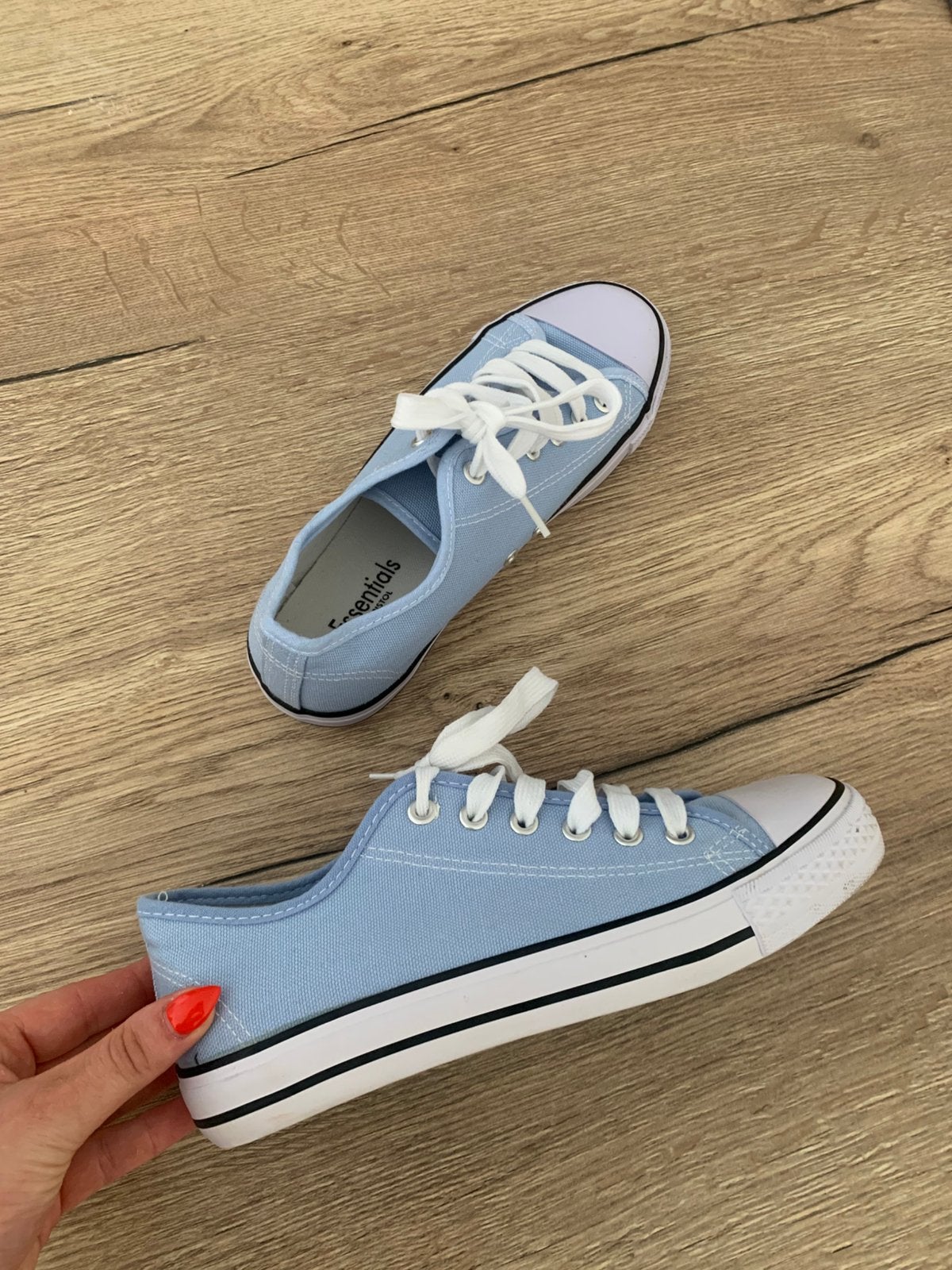Lichtblauwe canvas sneakers Essentials Bristol 38, Neuf, Enlèvement ou Envoi, Sneakers et Baskets, Bleu