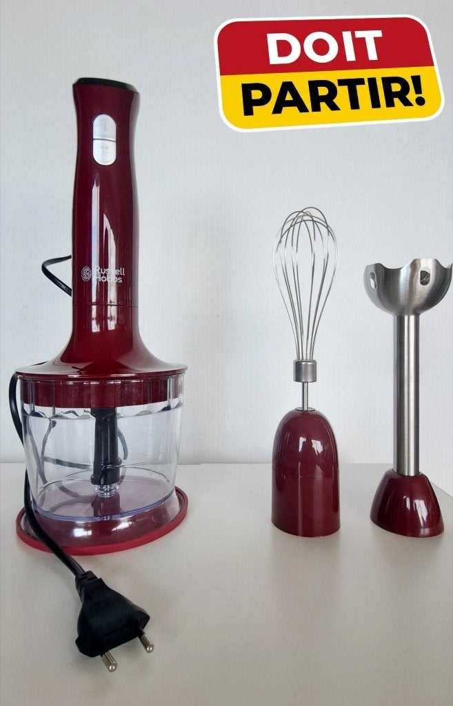 Mixeur/fouet/hacheur à main électrique Russell Hobbs 3-en-1, Neuf, Résiste au lave-vaisselle, Enlèvement, Moins de 1 litre