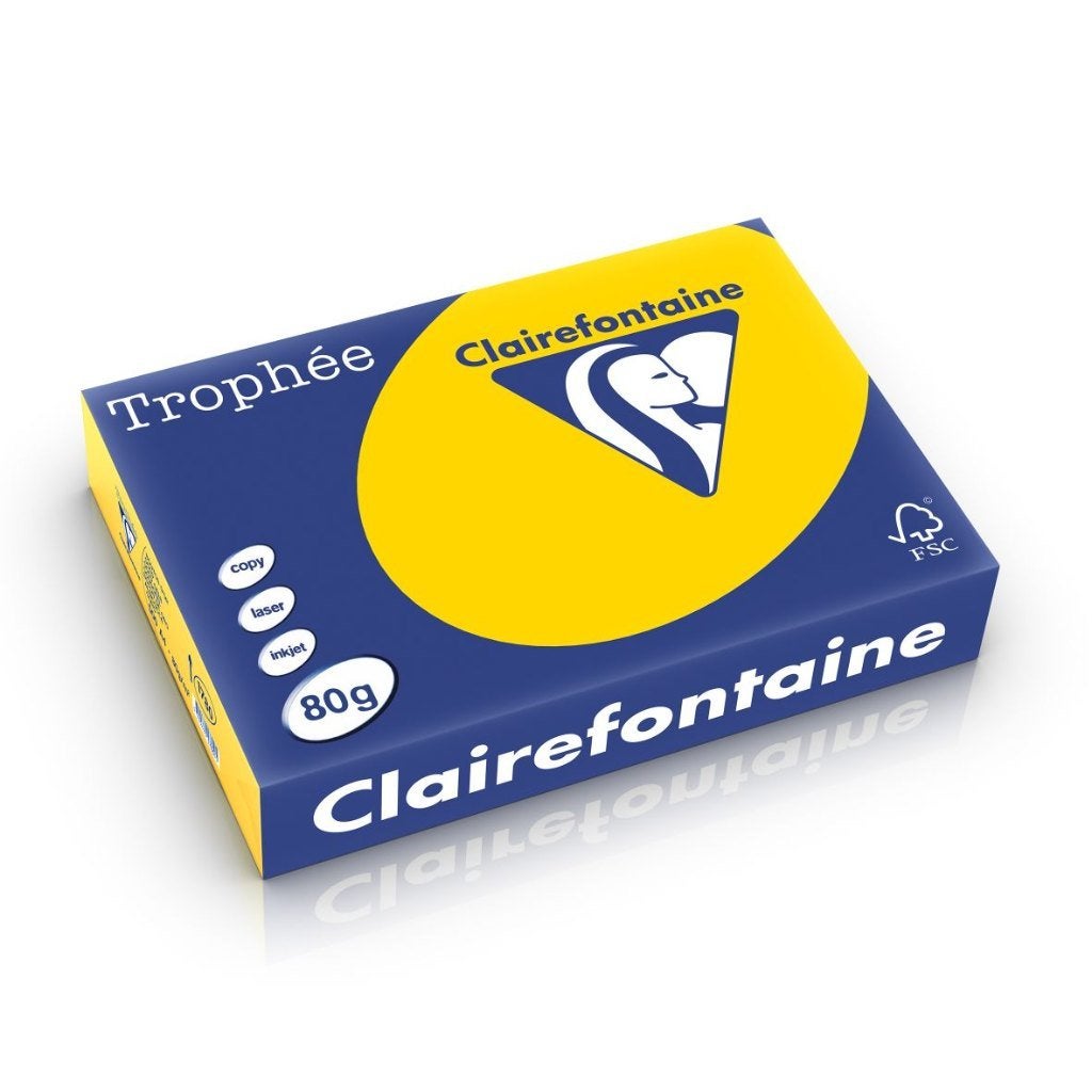 Papier Clairefontaine A4, 80 g, jaune doré, 500 feuilles, Enlèvement ou Envoi, Neuf