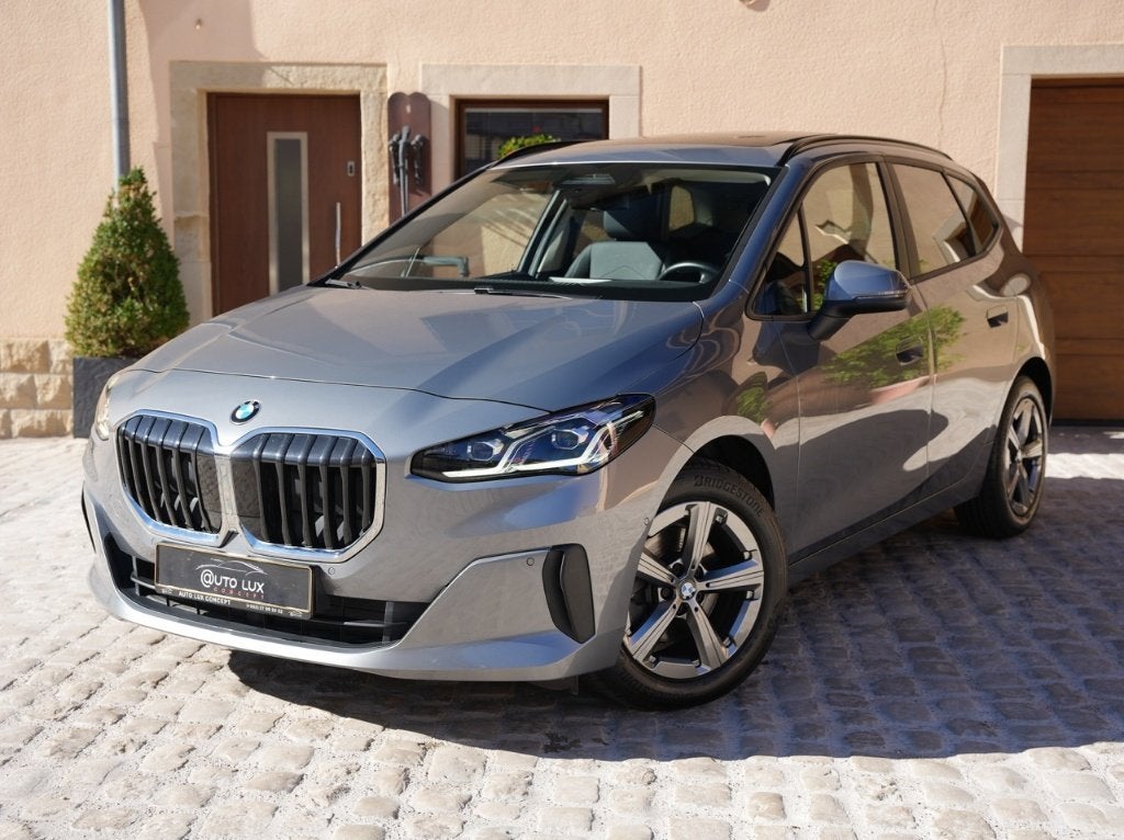 BMW 218d Active Tourer/Toit pano/ACC/Caméra/Keyless, Autos, Argent ou Gris, Entreprise, Entretenue par le concessionnaire, Noir