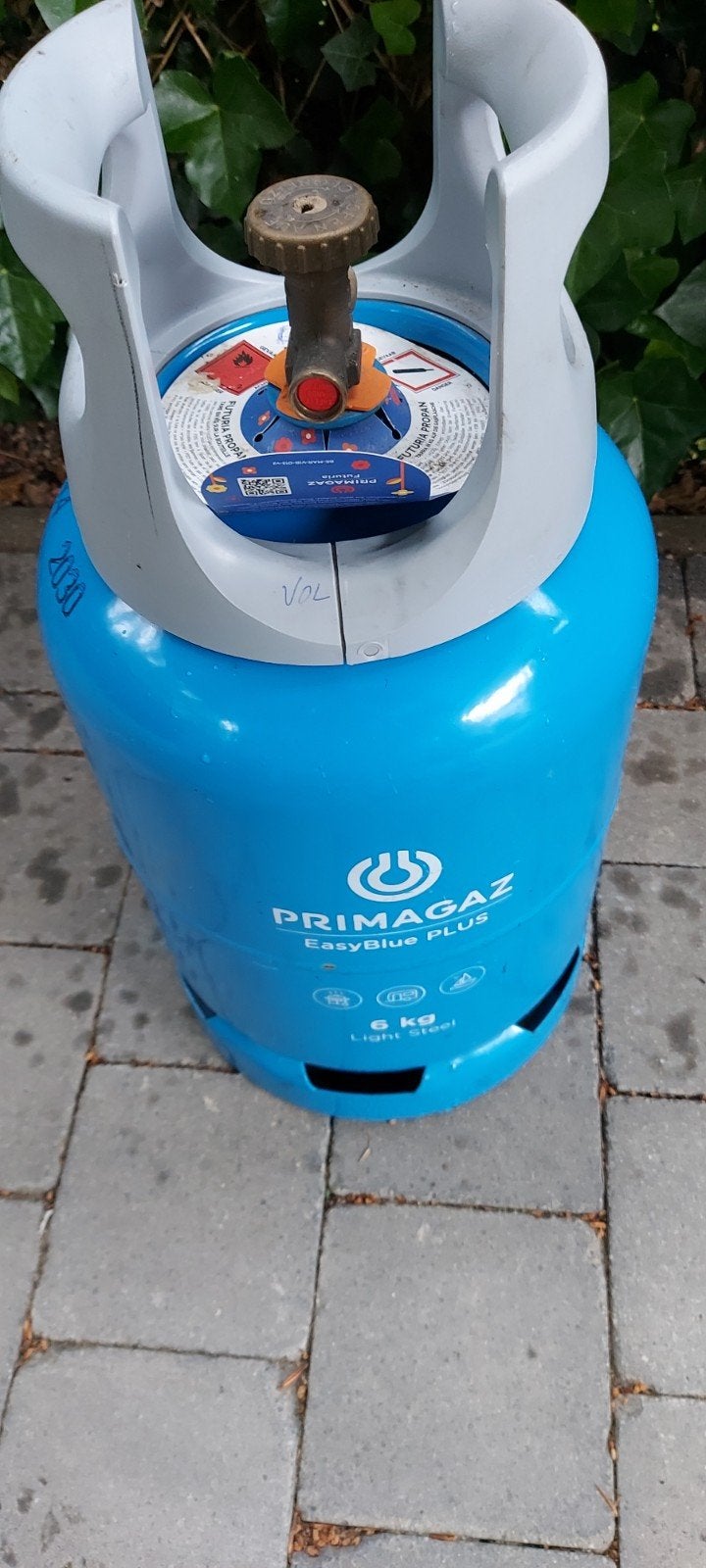 Gasfles Easyblue 6 kg vol met 25 € waarborg  inclusief, Caravans en Kamperen, Kampeeraccessoires, Ophalen