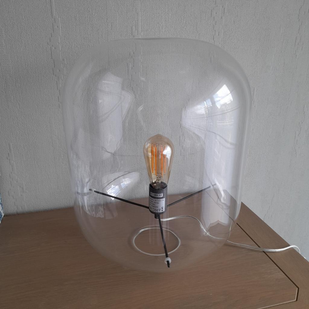 Design glazen tafellamp ., Huis en Inrichting, Ophalen, Glas