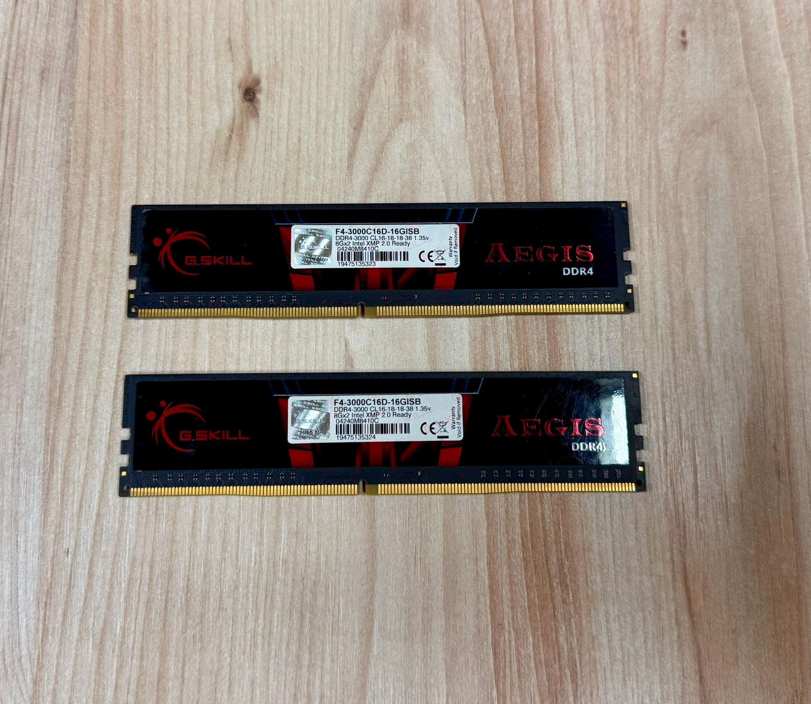 G.Skill Aegis 16GB (2x8GB) DDR4 3000MHz CL16 RAM, Ophalen, Zo goed als nieuw, DDR4, Desktop