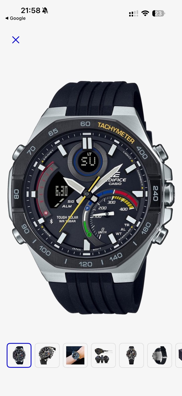 Casio ECB 950 - tough solar - bluetooth - als nieuw, Montre-bracelet, Casio, Enlèvement ou Envoi, Autres matériaux