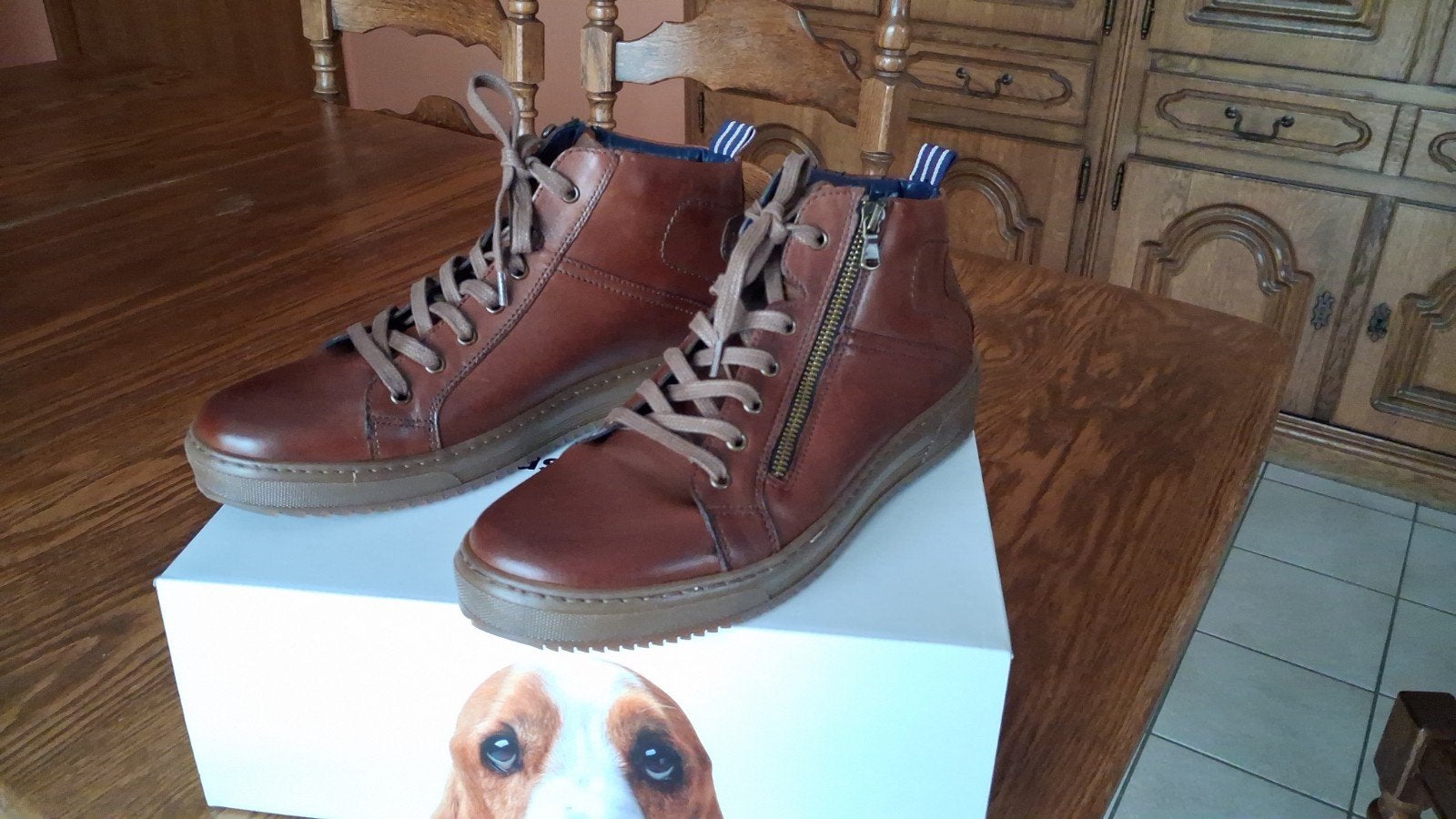 Hush Puppies bruine heren enkellaarzen maat 43, Neuf, Hush puppies, Brun, Enlèvement