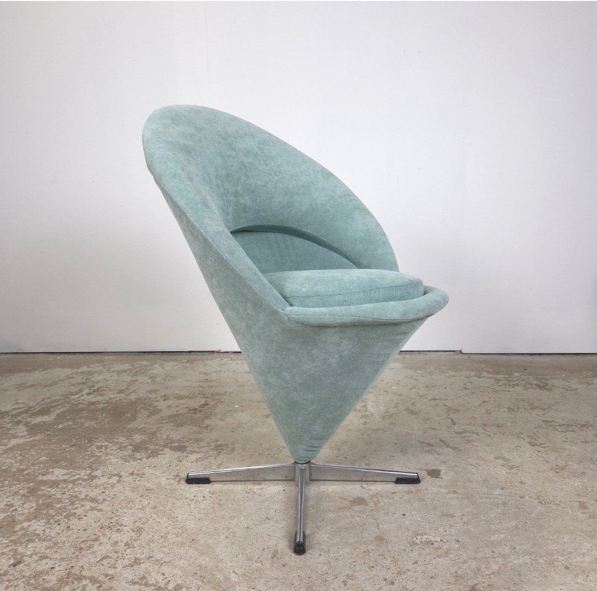 Verner Panton, chaise pivotante vintage, Cone Chairdes, 1960, Enlèvement, Utilisé, Bleu
