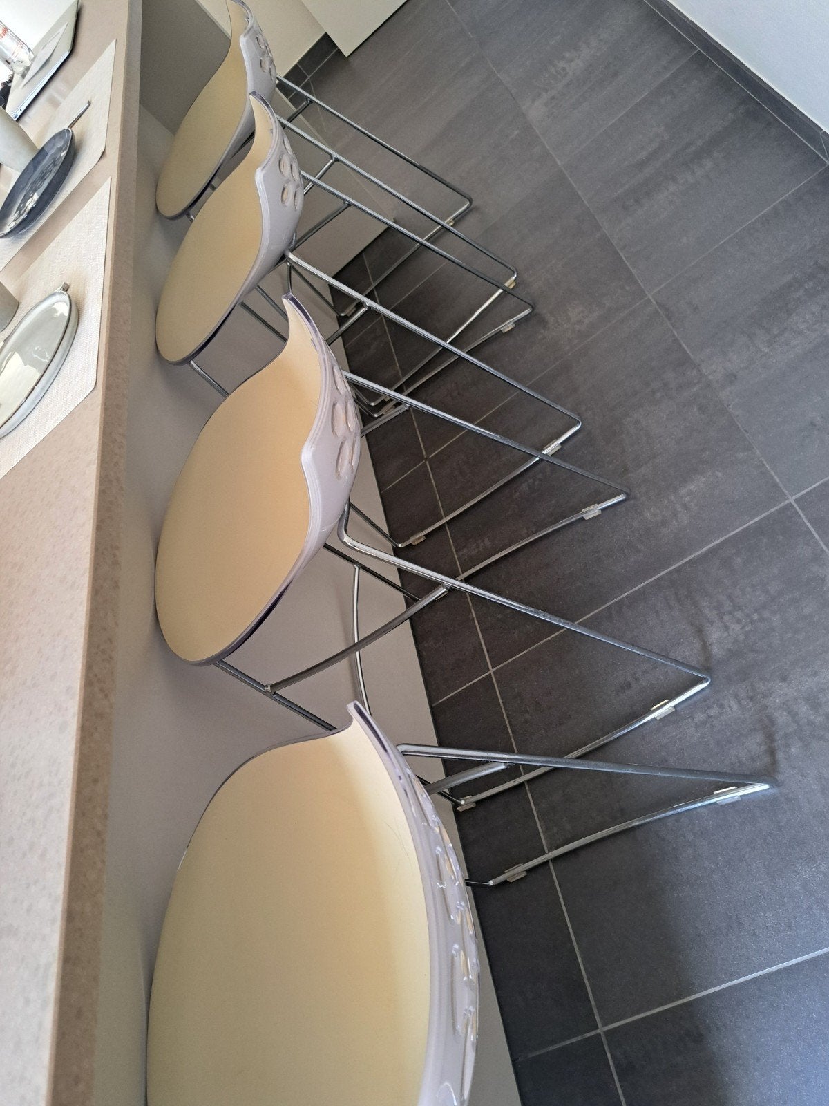Chaises de bar/cuisine, Avec repose-pieds, 4 tabourets, Synthétique, Enlèvement
