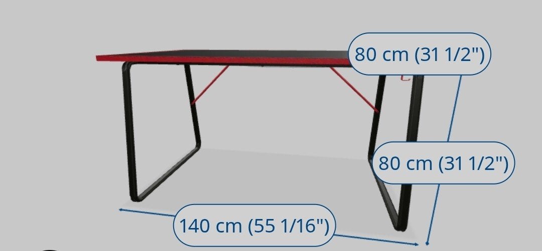 Gaming Desk/zwart, rood/14080 cm/nieuw/Evere Stock, Zakelijke goederen, Ophalen of Verzenden