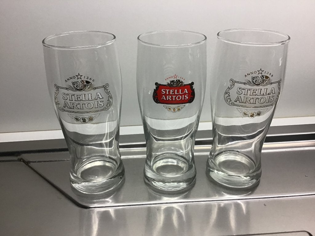 Vintage stella glazen, Ophalen of Verzenden, Zo goed als nieuw, Glas of Glazen, Stella Artois