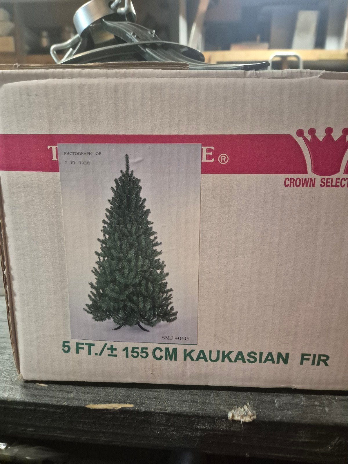Kerstboom 1155cm Kaukasian (met steun), Diversen, Kerst, Ophalen of Verzenden, Gebruikt