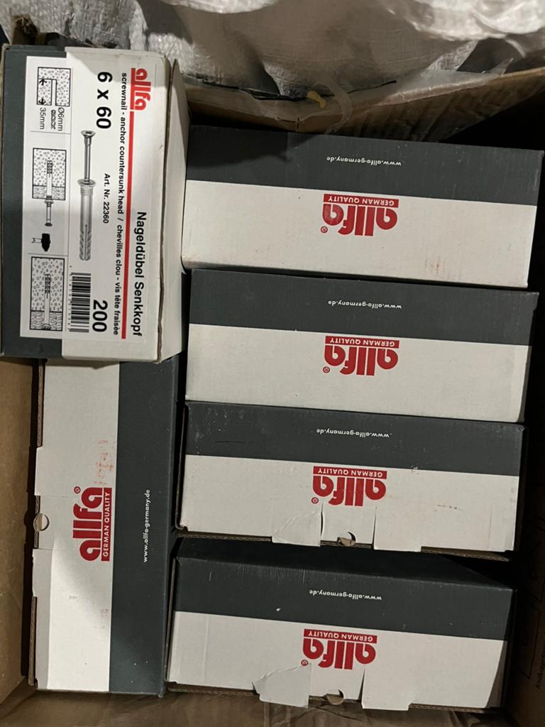 5x Nylon slagpluggen 6x60 200 stuks, Doe-het-zelf en Bouw, IJzerwaren en Bevestigingsmiddelen, Ophalen of Verzenden, Nieuw, 50 tot 100 mm