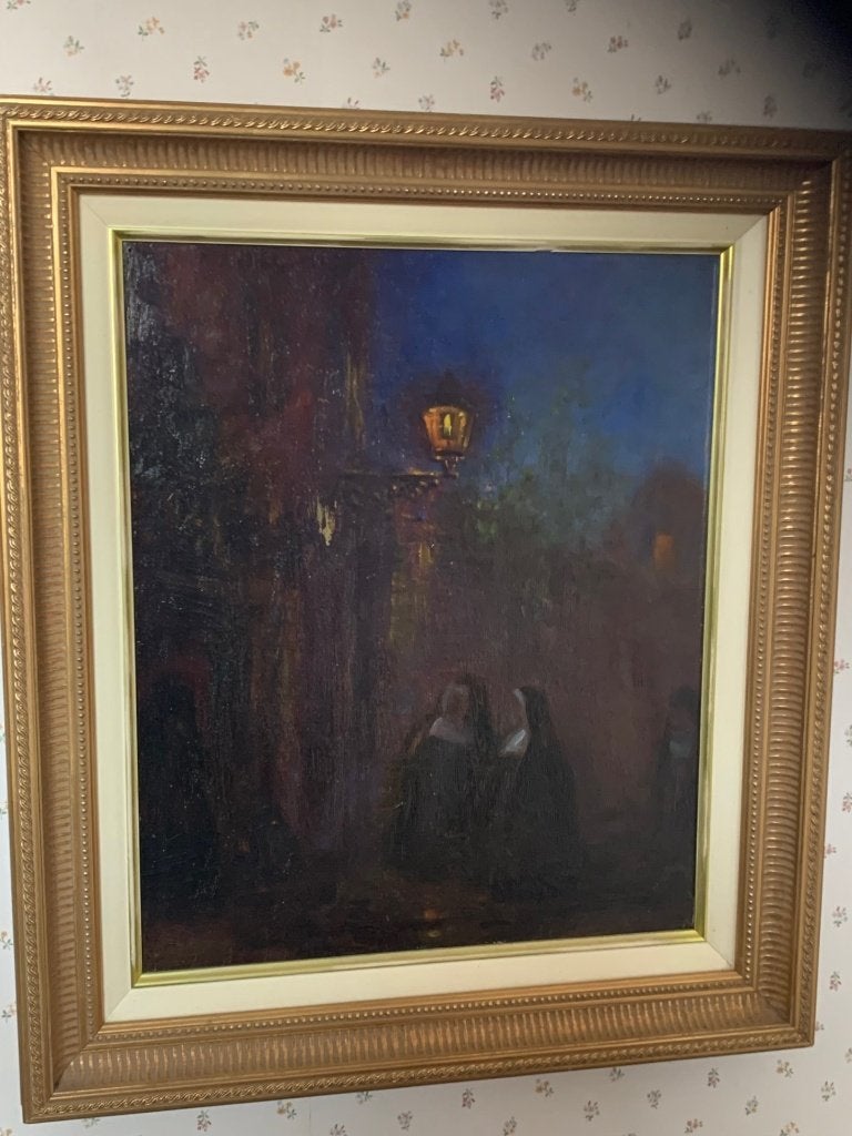 Tableau Clair Obscur, Doek, Ophalen of Verzenden, Olieverf, Klassiek
