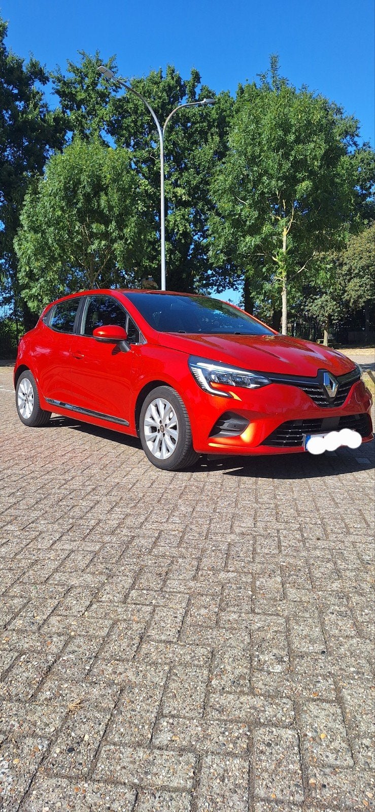 Renault Clio 2021 met schade, Autos, Renault, Rouge, Achat, Boîte manuelle, Noir