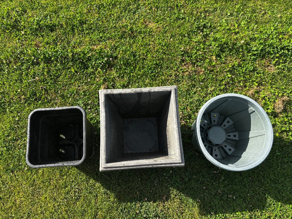 3 grands pots, planteurs de tomates, Enlèvement, Comme neuf, Synthétique, Balcon