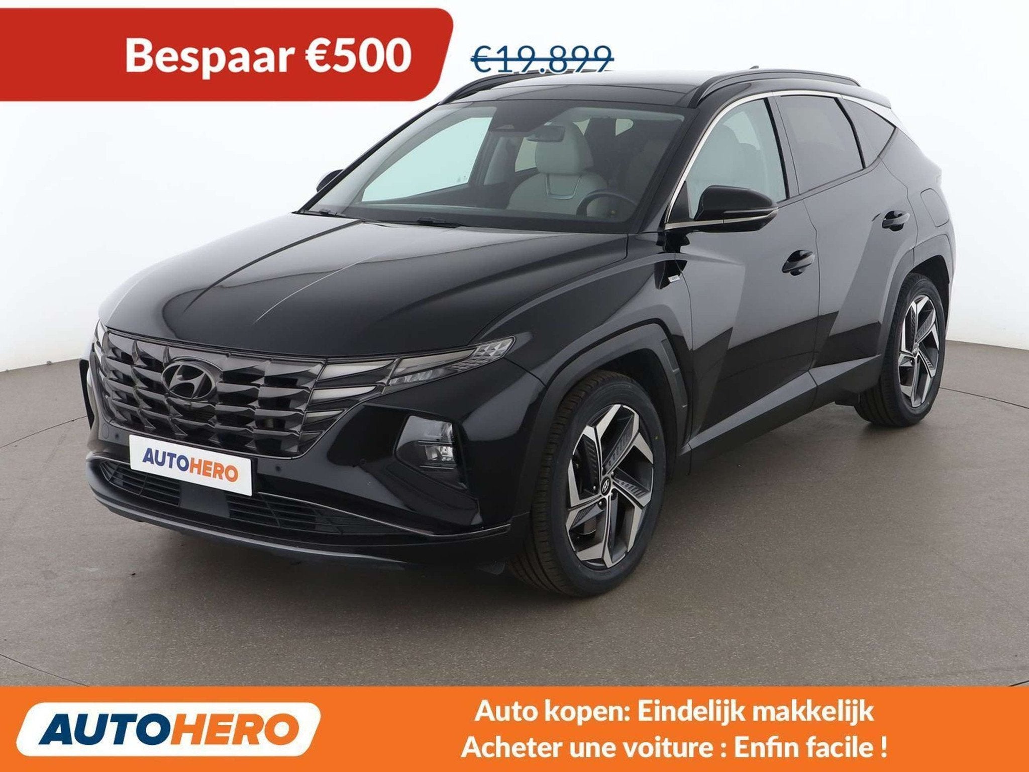 Hyundai Tucson 1.6 CRDi Mild-Hybrid Prime 2WD (bj 2021), Auto's, Gebruikt, 136 pk, Zwart, Leder