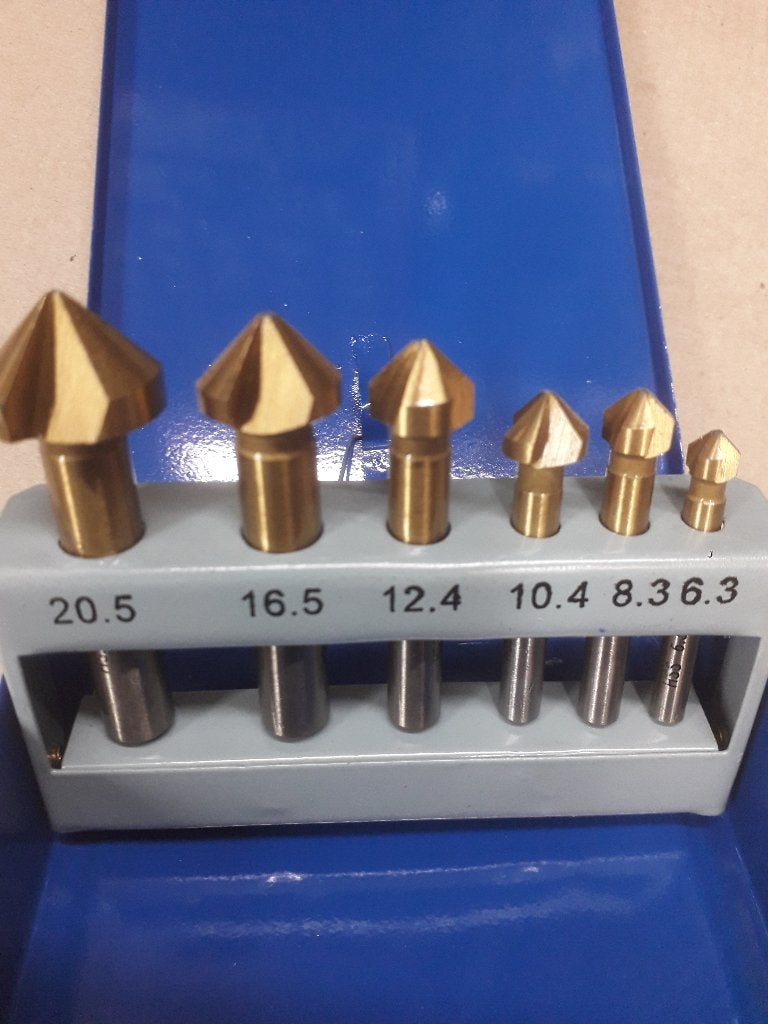 Verzinkboren set 6 delig van HBM, Doe-het-zelf en Bouw, Gereedschap | Handgereedschap, Ophalen, Nieuw, Overige typen