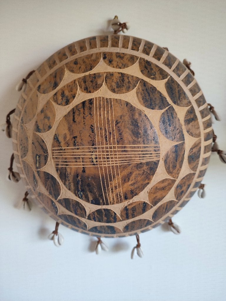 Afrique de l'Ouest instrument percussion traditionnel Gita, Matériau naturel, Multicolore, À accrocher, Afrique