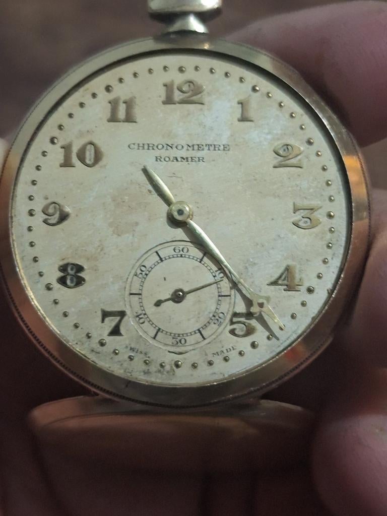 Montre de poche : Chronomètre Romeo Art Déco des années 1930, Enlèvement ou Envoi, Montre de poche