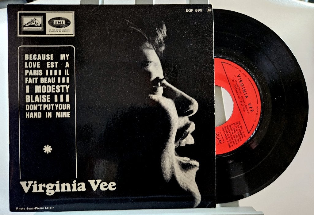 7" EP - Virginia VEE - Because My Love Est A Paris, R&B et Soul, 7 inch, Utilisé, EP