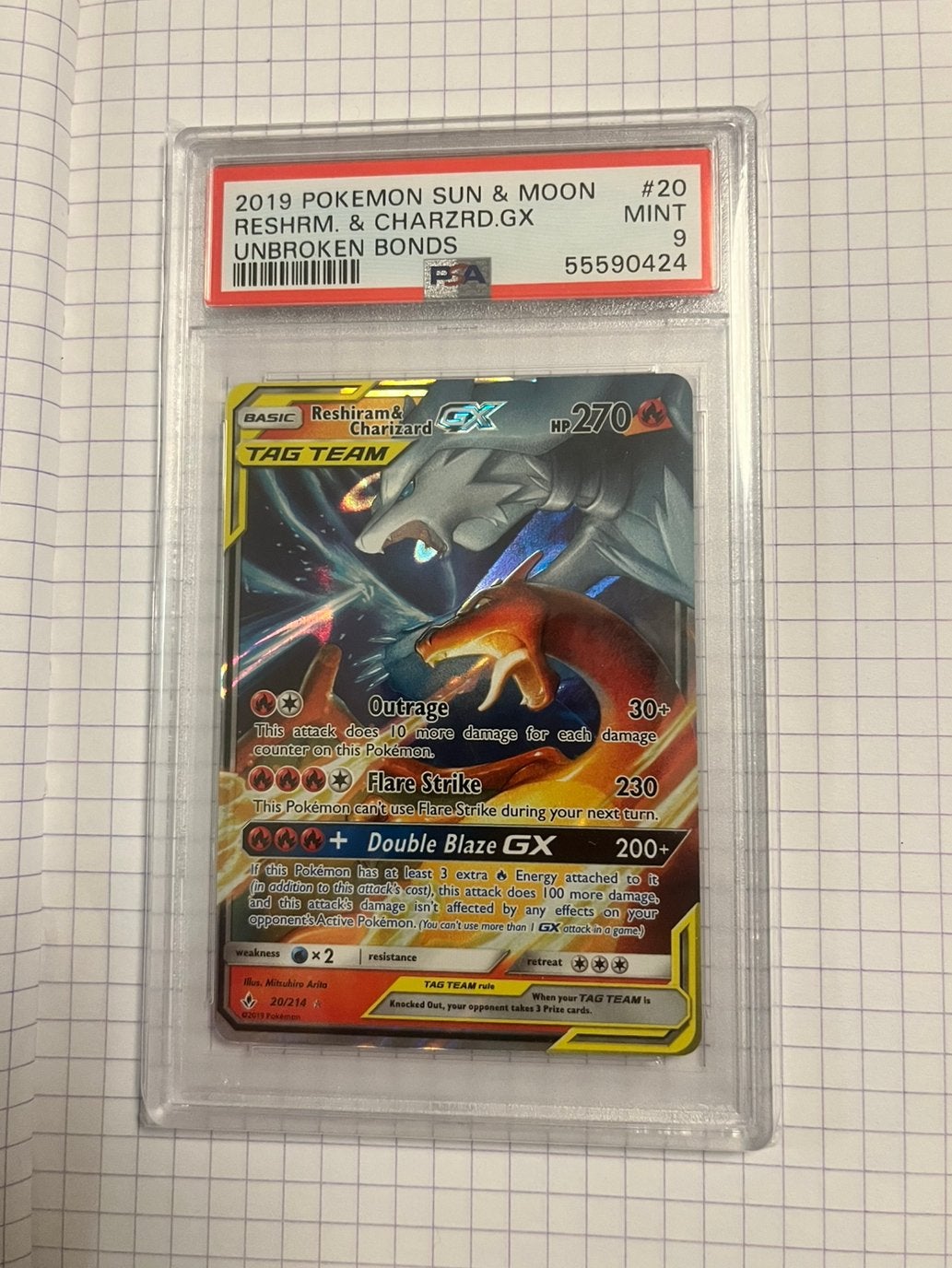 Psa 9 Charizard/reshiram, Verzenden, Zo goed als nieuw