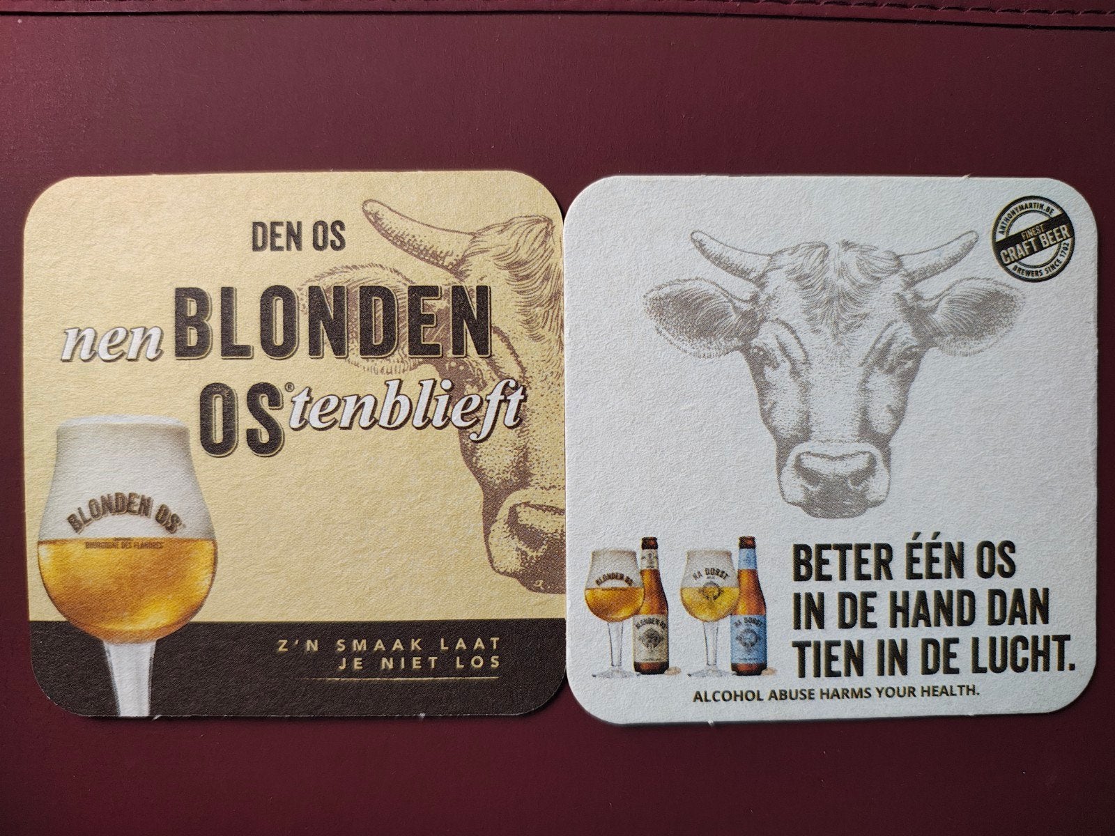 Tapis à bière Den Os : Blonden Os (Mieux vaut 1 système d'ex, Collections, Enlèvement ou Envoi, Neuf, Autres marques
