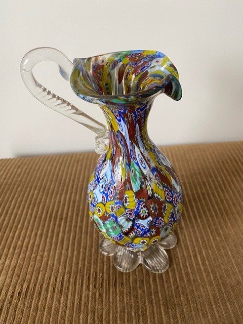 Venetiaanse decoratievaas met millefiori, Ophalen of Verzenden