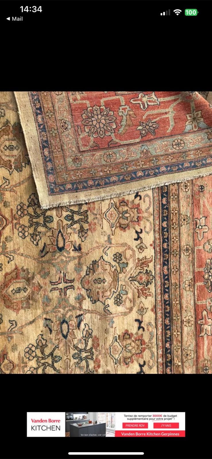 Grote handgeknoopte / handgemaakte vintage tapijt – 7 x 5 mt, Maison & Meubles, Enlèvement, Comme neuf, Beige