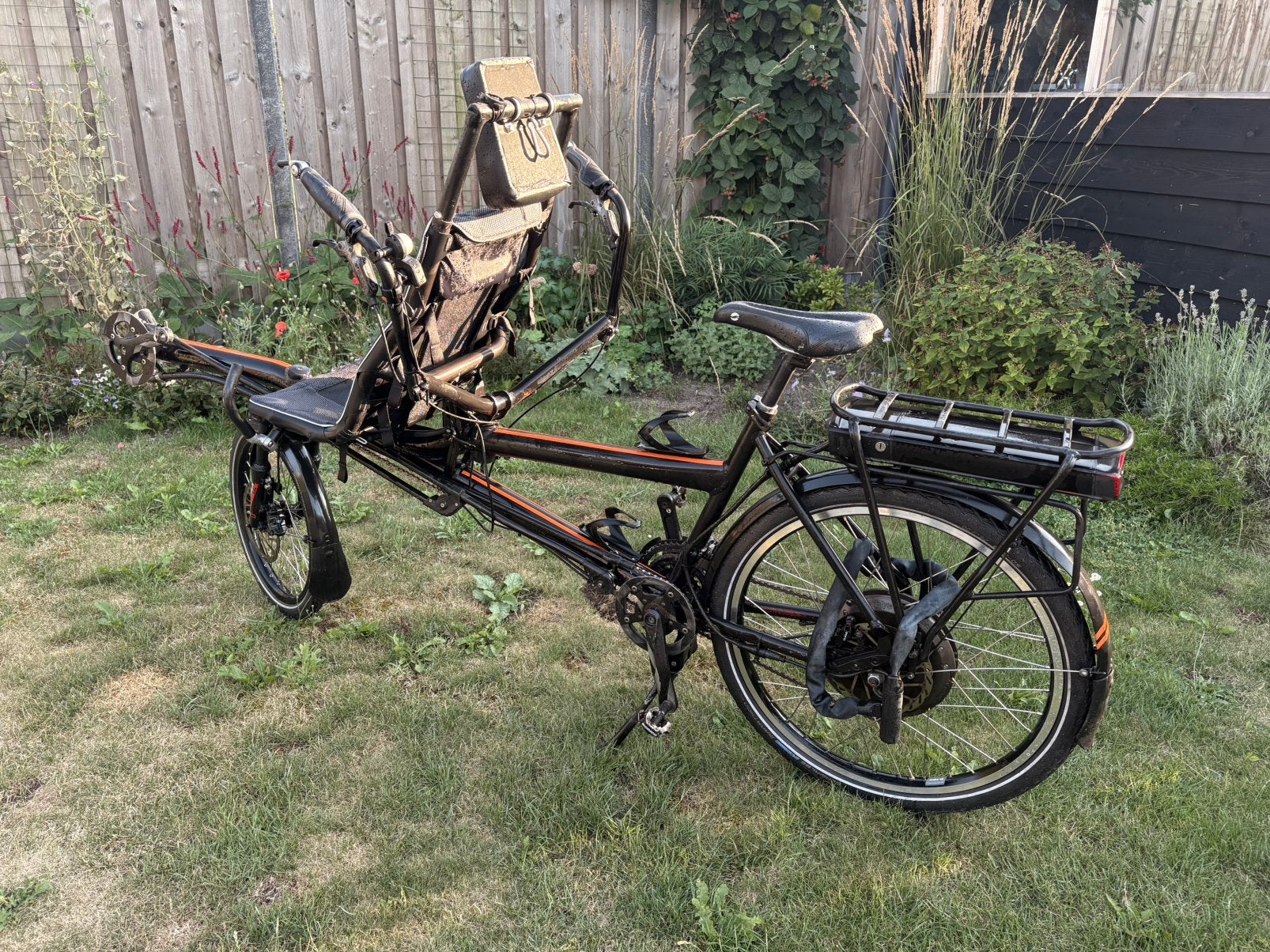 Haze Pino elektrische tandem, Ophalen, Gebruikt, 10 tot 15 versnellingen, Schijfrem