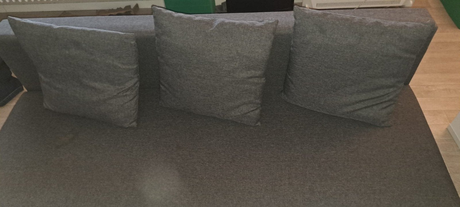 Grijze slaapbank Ikea, Ophalen, Gebruikt, Tweepersoons, 190 cm of minder