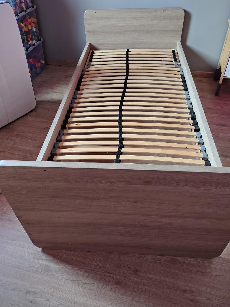1 persoonsbed met lattenbodem, Ophalen, Verstelbaar, 90 cm, Eenpersoons